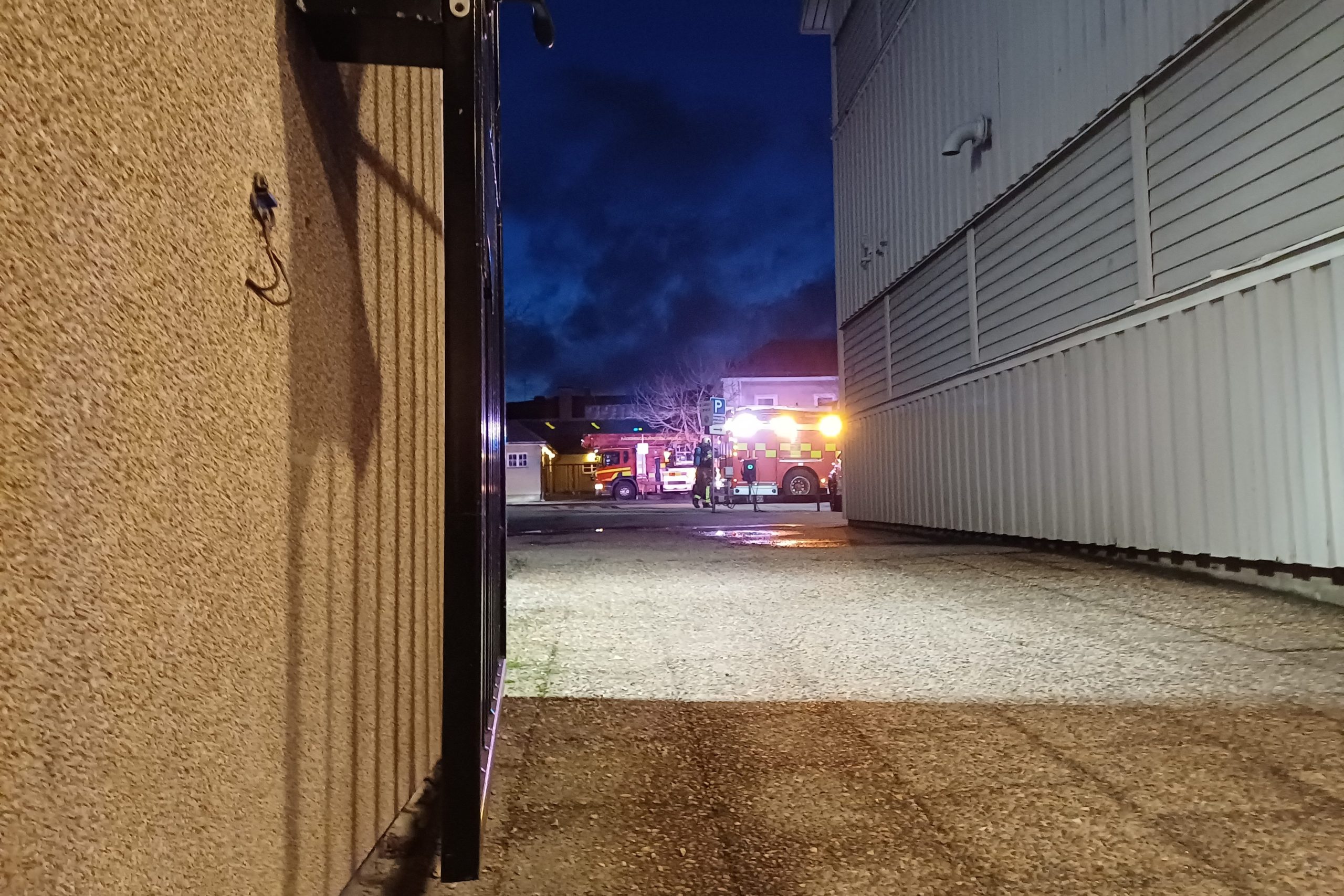 Brandlarm på Storgatan i Arvika.