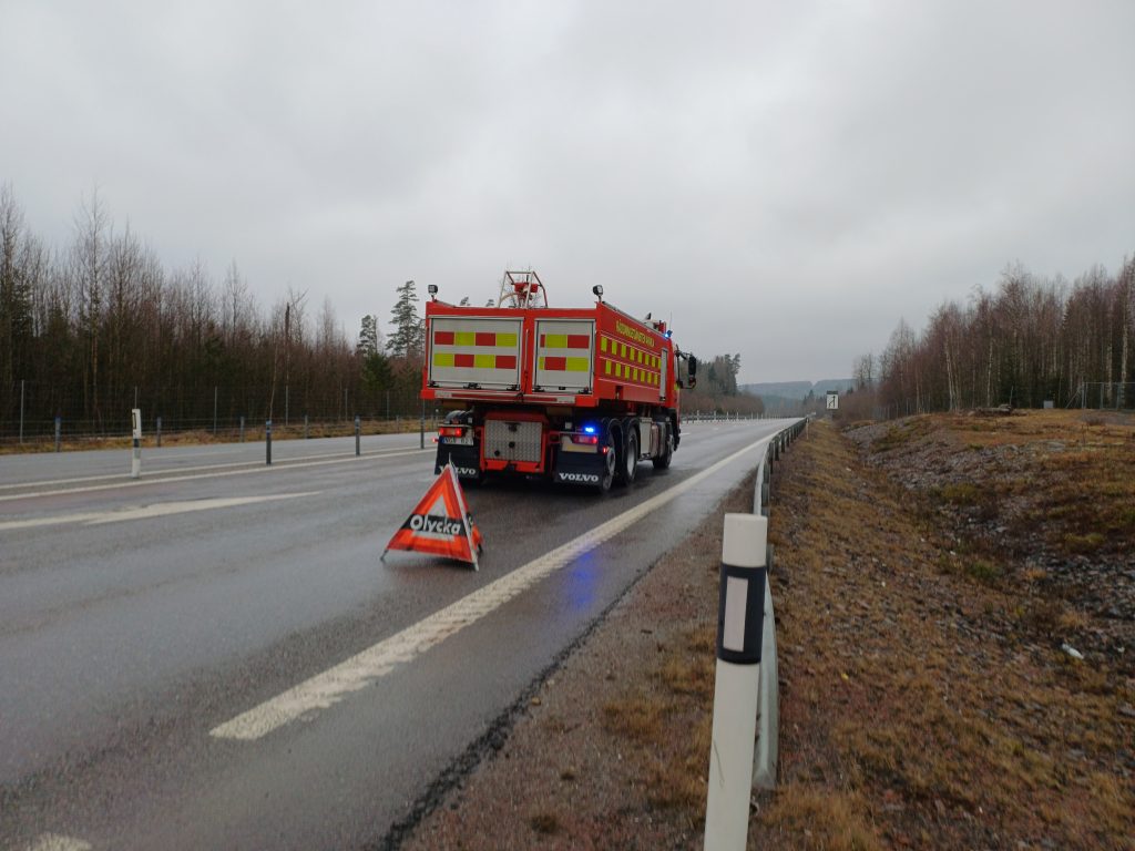 Trafikolycka på riksväg 61 mellan Arvika och Åmotfors. 
