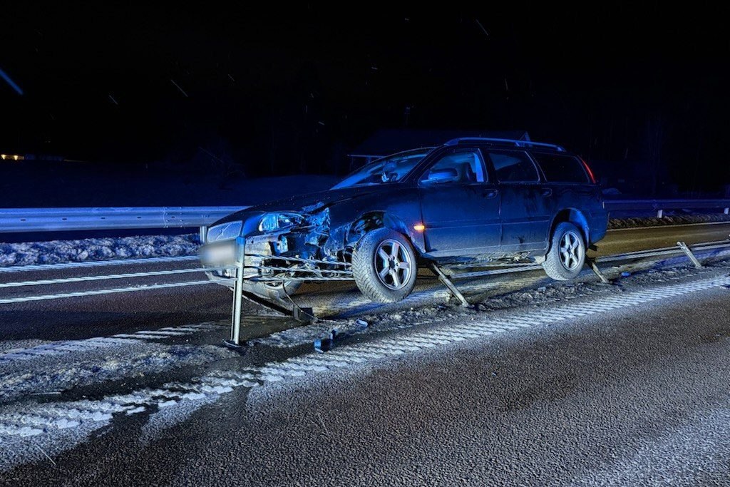Man döms för grovt rattfylleri efter olycka på riksväg 61. Foto: Magnus Högberg.