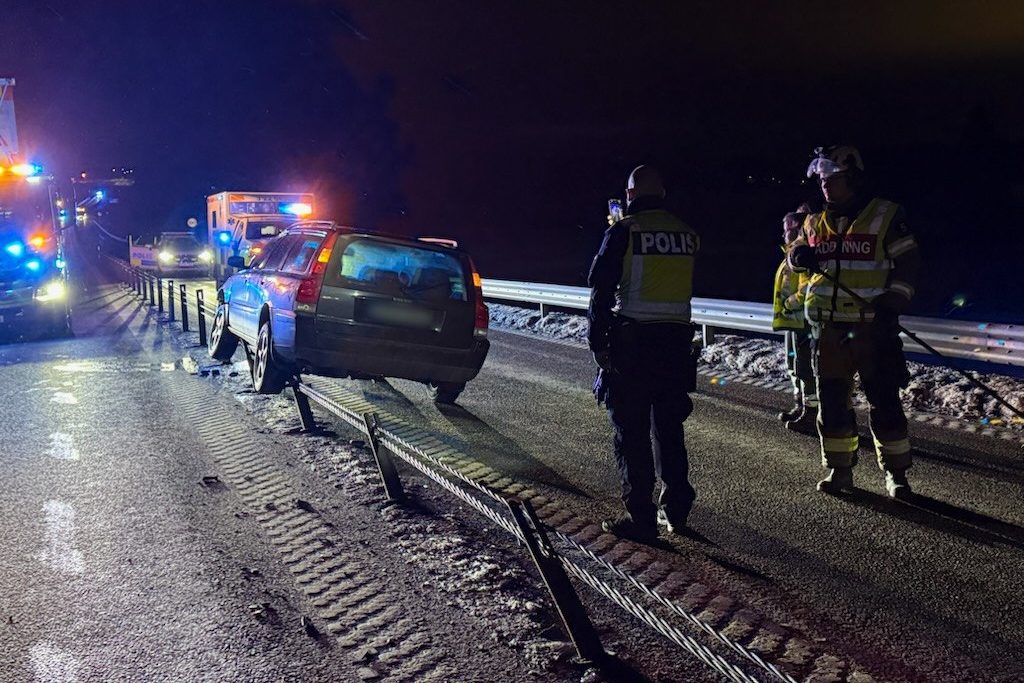 Man döms för grovt rattfylleri efter olycka på riksväg 61. Foto: Magnus Högberg.
