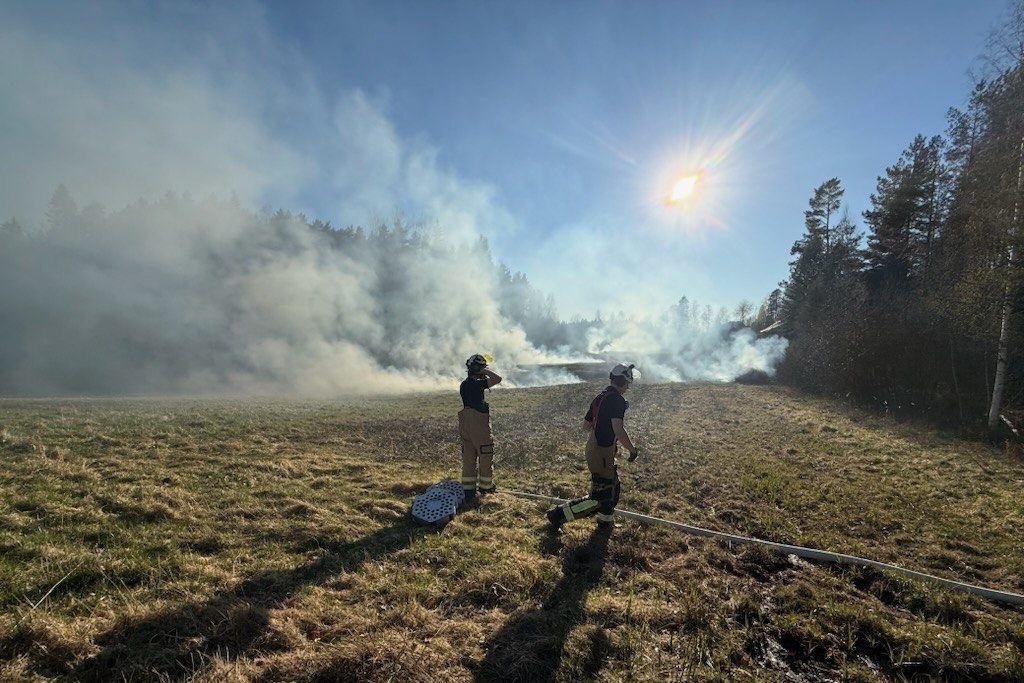 Gräsbrand i Dalen. Foto: Magnus Högberg.
