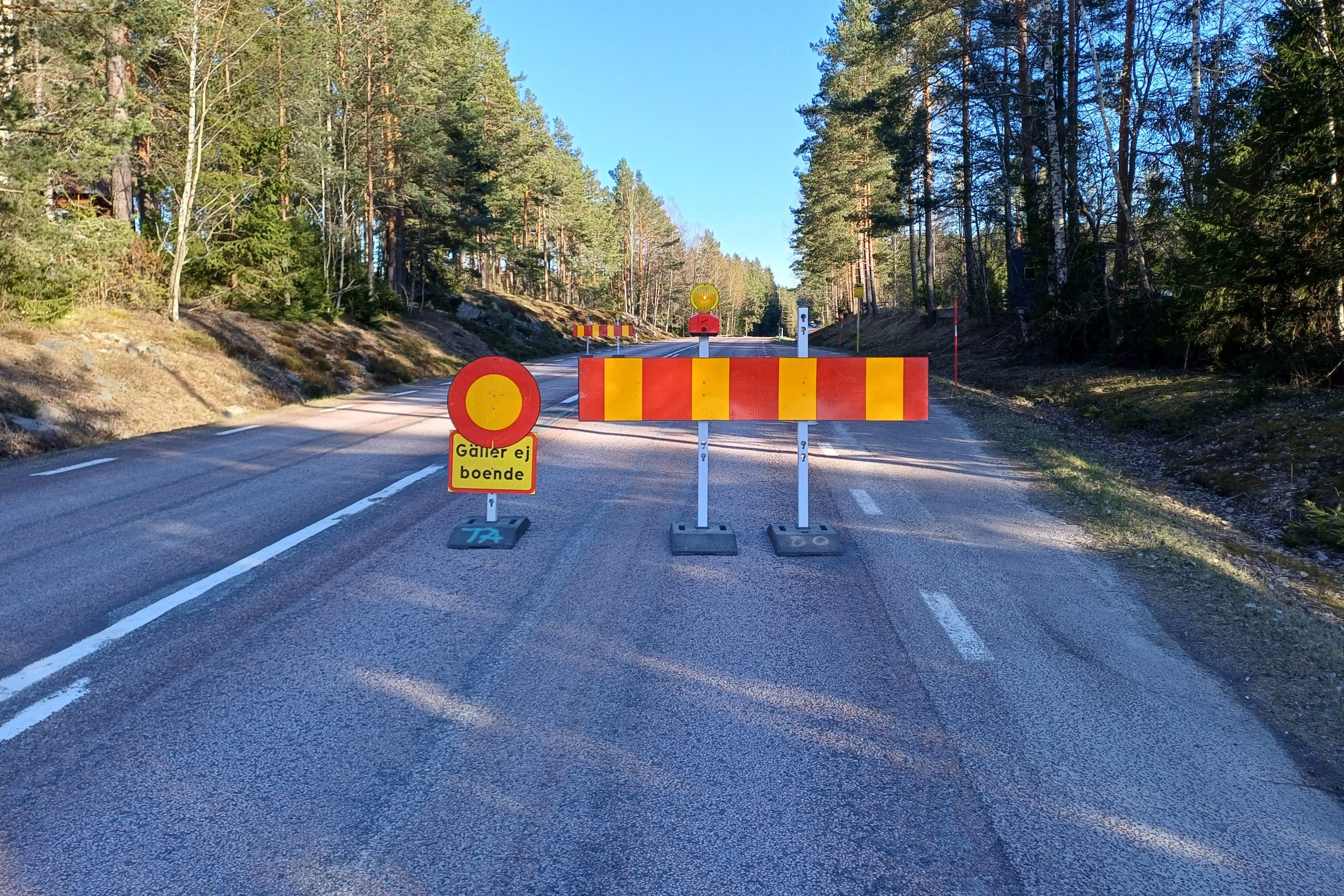 Väg 175 söder om Arvika var avstängd mellan den 7 och 23 april. Foto: Sakeus Berg.