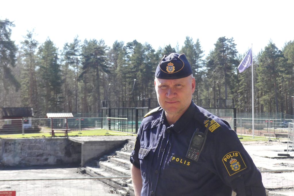 Jonas Wendel, utredare på polisen i Arvika. Branden i tennishallen i Arvika.
