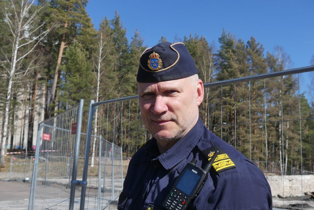 Jonas Wendel, utredare på polisen i Arvika. Branden i tennishallen i Arvika.