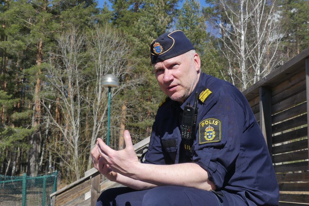 Jonas Wendel, utredare på polisen i Arvika. Branden i tennishallen i Arvika.