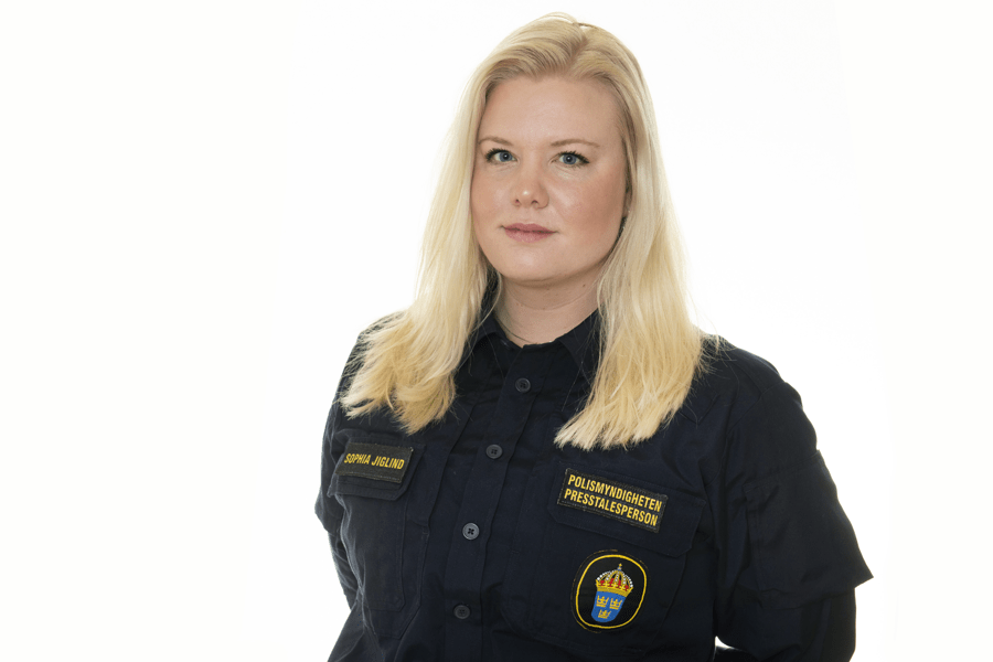Sophia Jiglind, presstalesperson på polisen i region Bergslagen. Foto: Lars Hedelin.