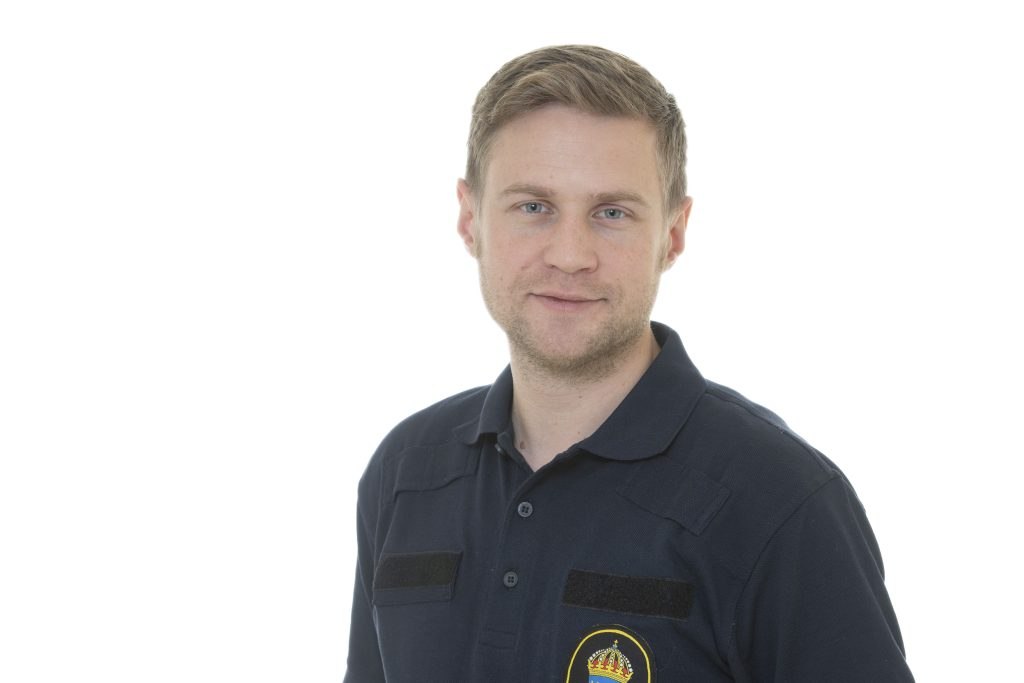 Gabriel Henning, presstalesperson på polisen i region Bergslagen. Foto: Polisen.