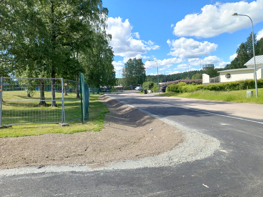 Ny cykelbana vid Viks idrottsplats i Arvika. Foto: Sakeus Berg.