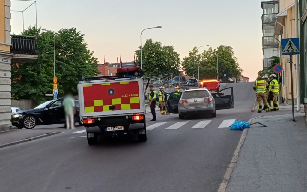 Trafikolycka i centrala Arvika. Foto: Sakeus Berg.