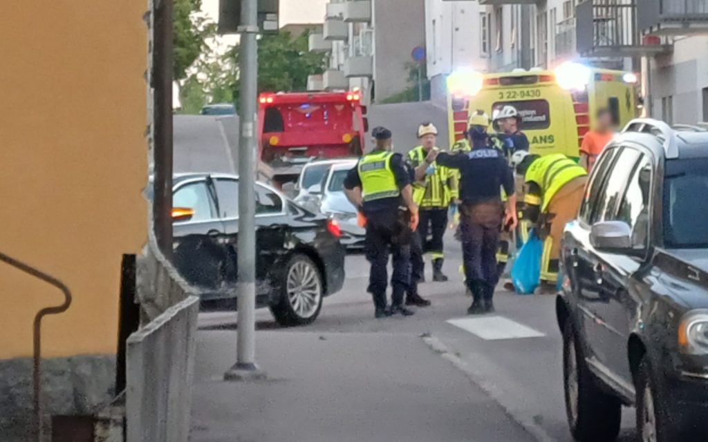 Trafikolycka i centrala Arvika. Foto: Sakeus Berg.