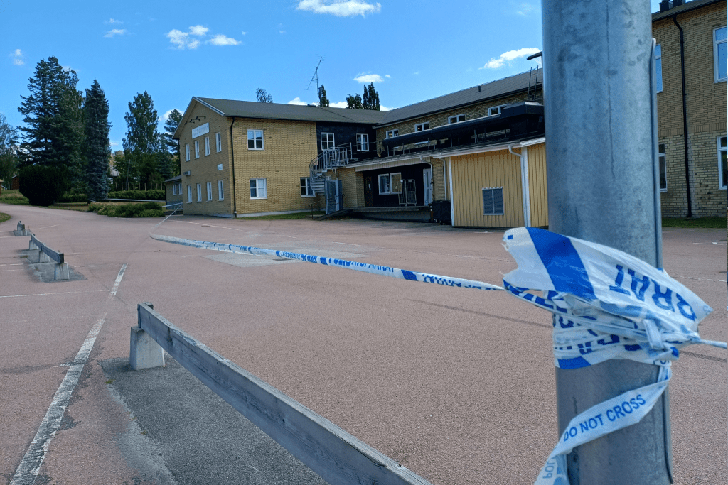 Grov skadegörelse på Järvenskolan i Gunnarskog. Foto: Sakeus Berg.