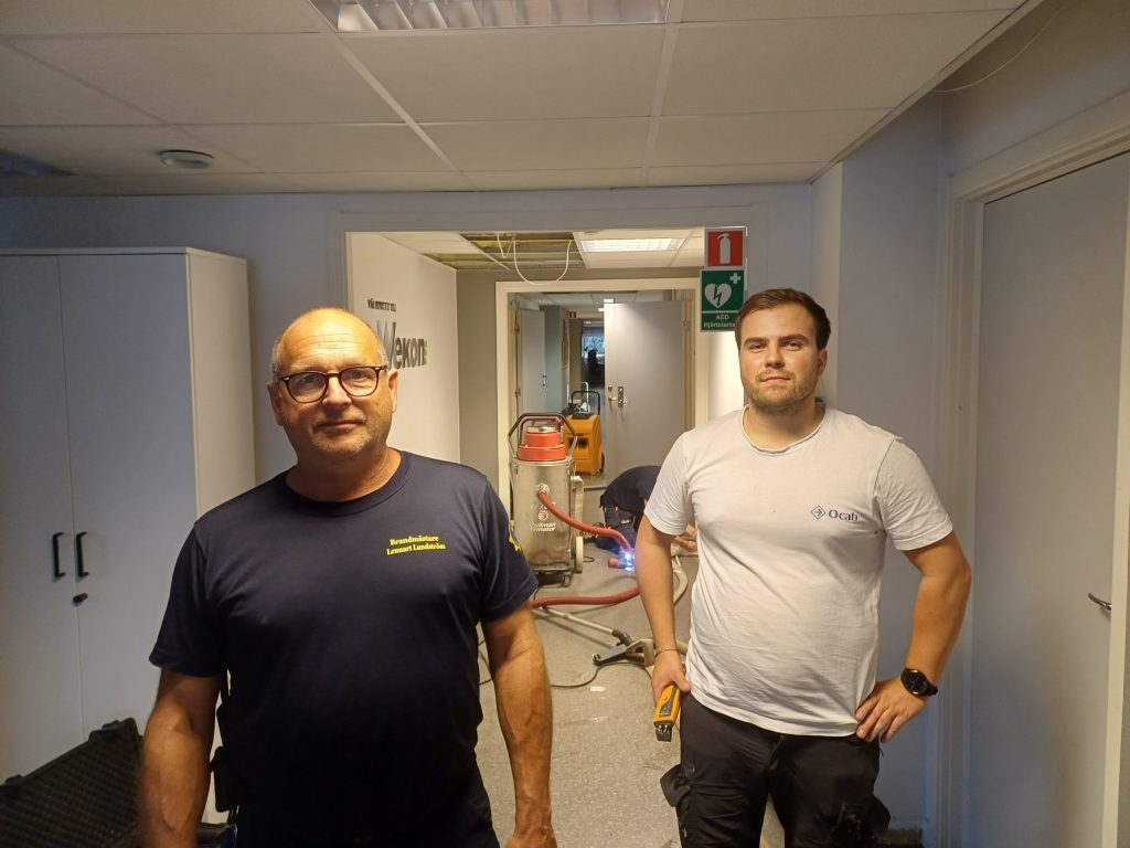 Vattenläcka i centrala Arvika. Foto: Sakeus Berg.