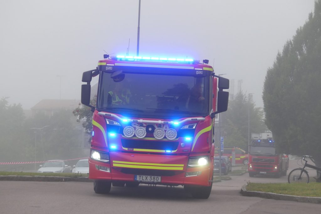 Brandövning på Centralskolan i Arvika. Foto: Sakeus Berg.