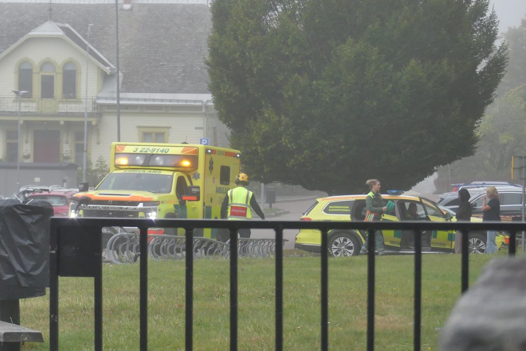Brandövning på Centralskolan i Arvika. Foto: Sakeus Berg.