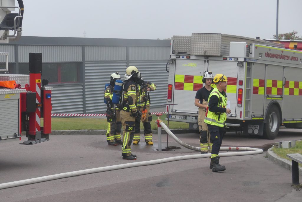 Brandövning på Centralskolan i Arvika. Foto: Sakeus Berg.