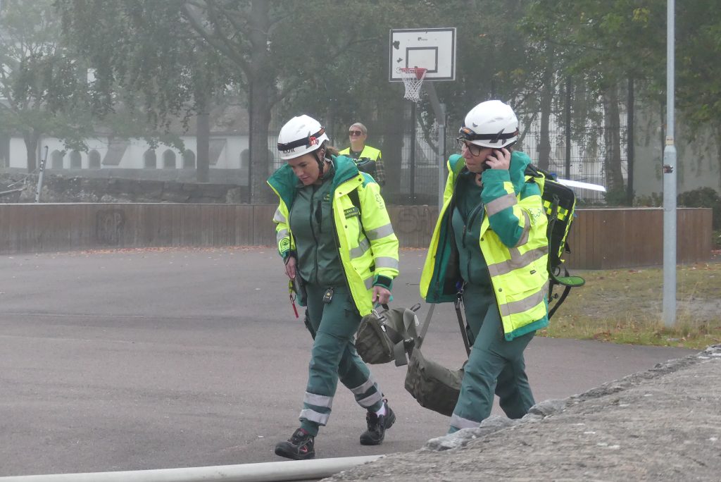Brandövning på Centralskolan i Arvika. Foto: Sakeus Berg.