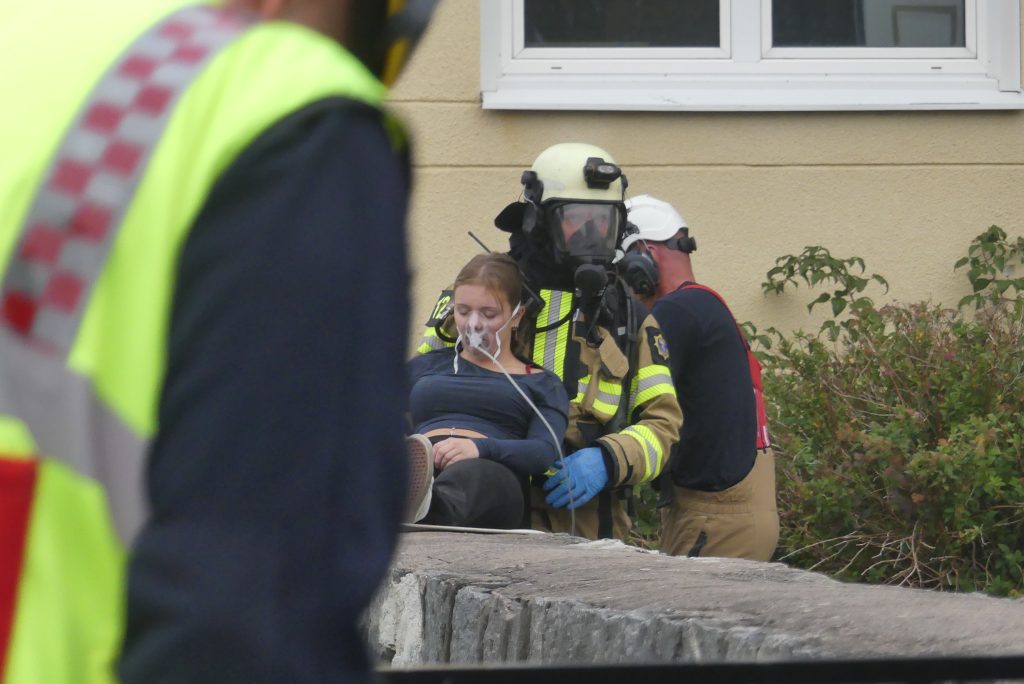 Brandövning på Centralskolan i Arvika. Foto: Sakeus Berg.