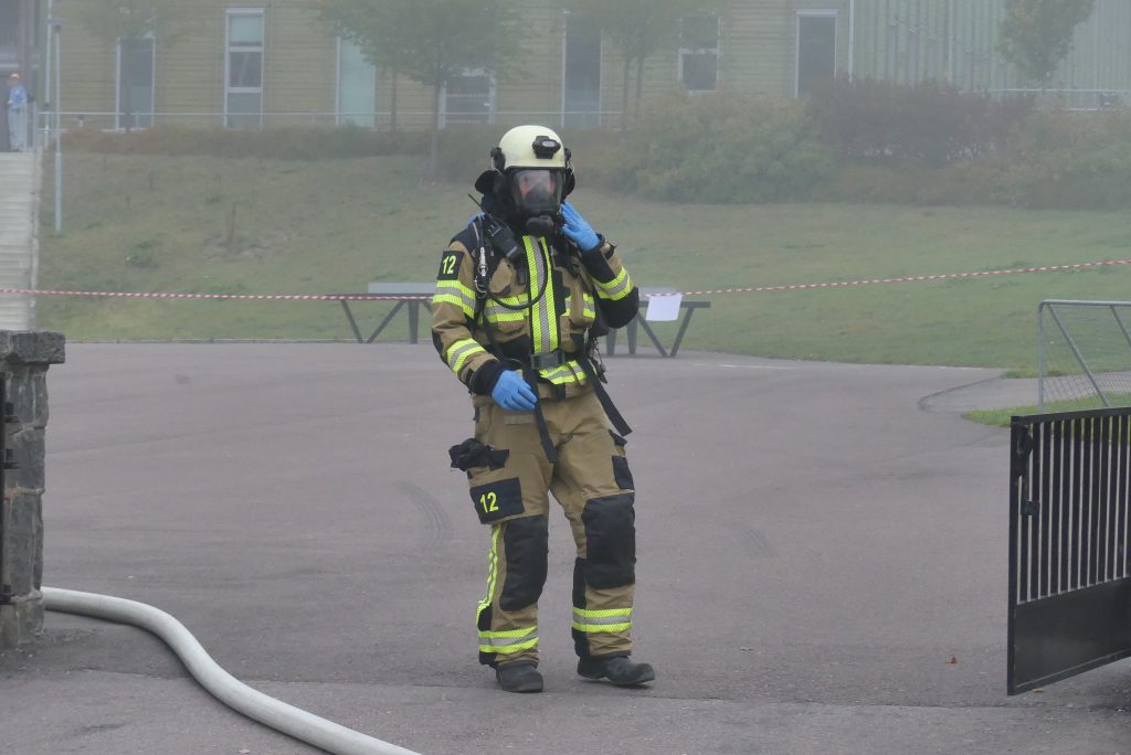 Brandövning på Centralskolan i Arvika. Foto: Sakeus Berg.