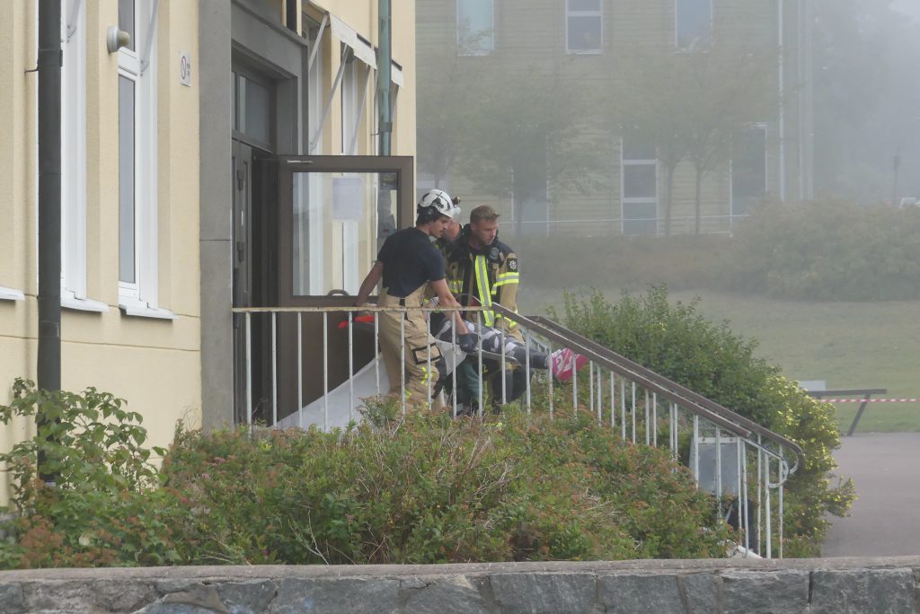 Brandövning på Centralskolan i Arvika. Foto: Sakeus Berg.