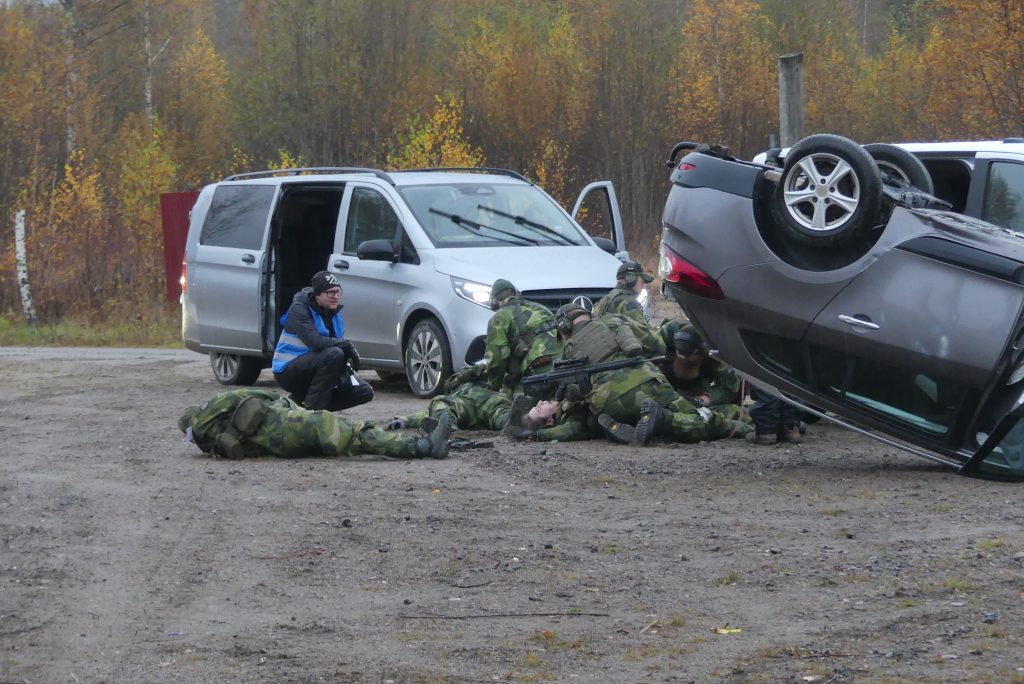 Stor totalförsvarsövning vid gränsen. Foto: Sakeus Berg.