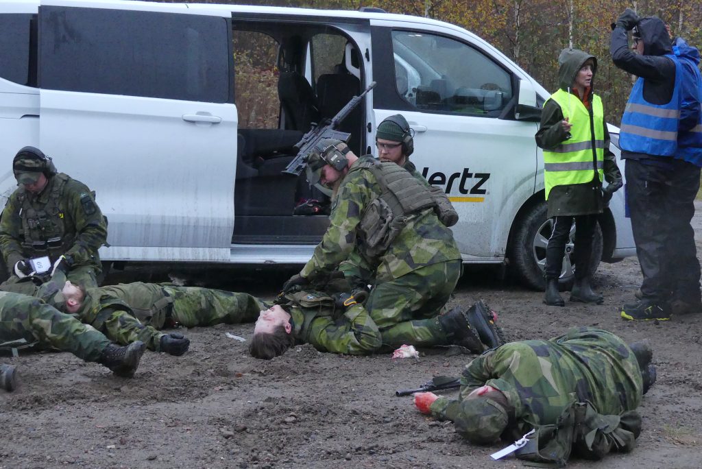 Stor totalförsvarsövning vid gränsen. Foto: Sakeus Berg.