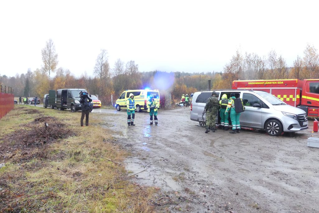 Stor totalförsvarsövning vid gränsen. Foto: Sakeus Berg.