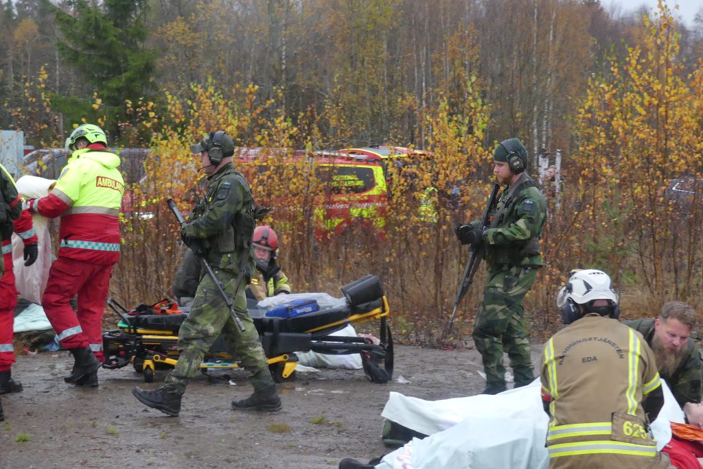 Stor totalförsvarsövning vid gränsen. Foto: Sakeus Berg.
