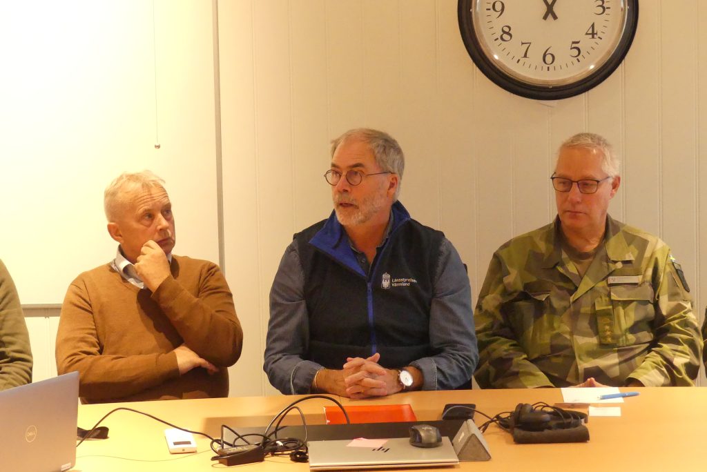 Georg Andrén, landshövding i Värmland. Stor totalförsvarsövning vid gränsen. Foto: Sakeus Berg.